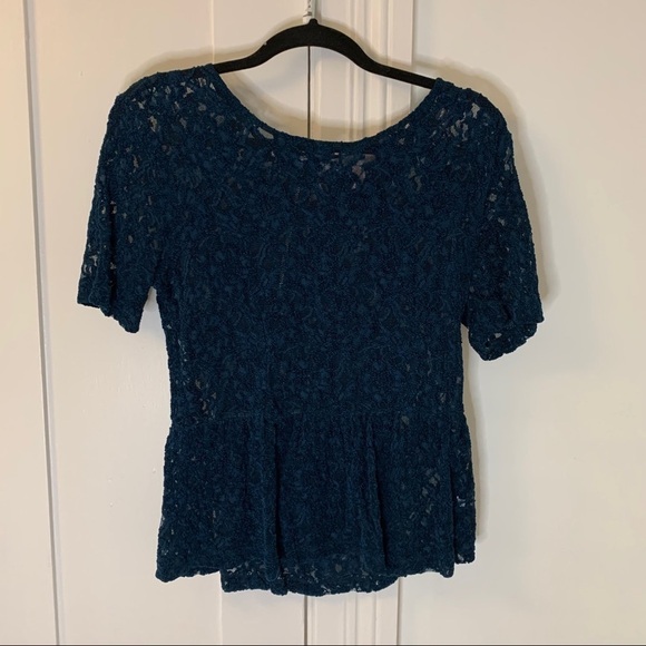 Navy Lace Blouse - Picture 2 of 4